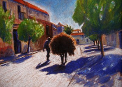 Laden Donkey at Midday, Alozaina" 2014 50 x 40cm